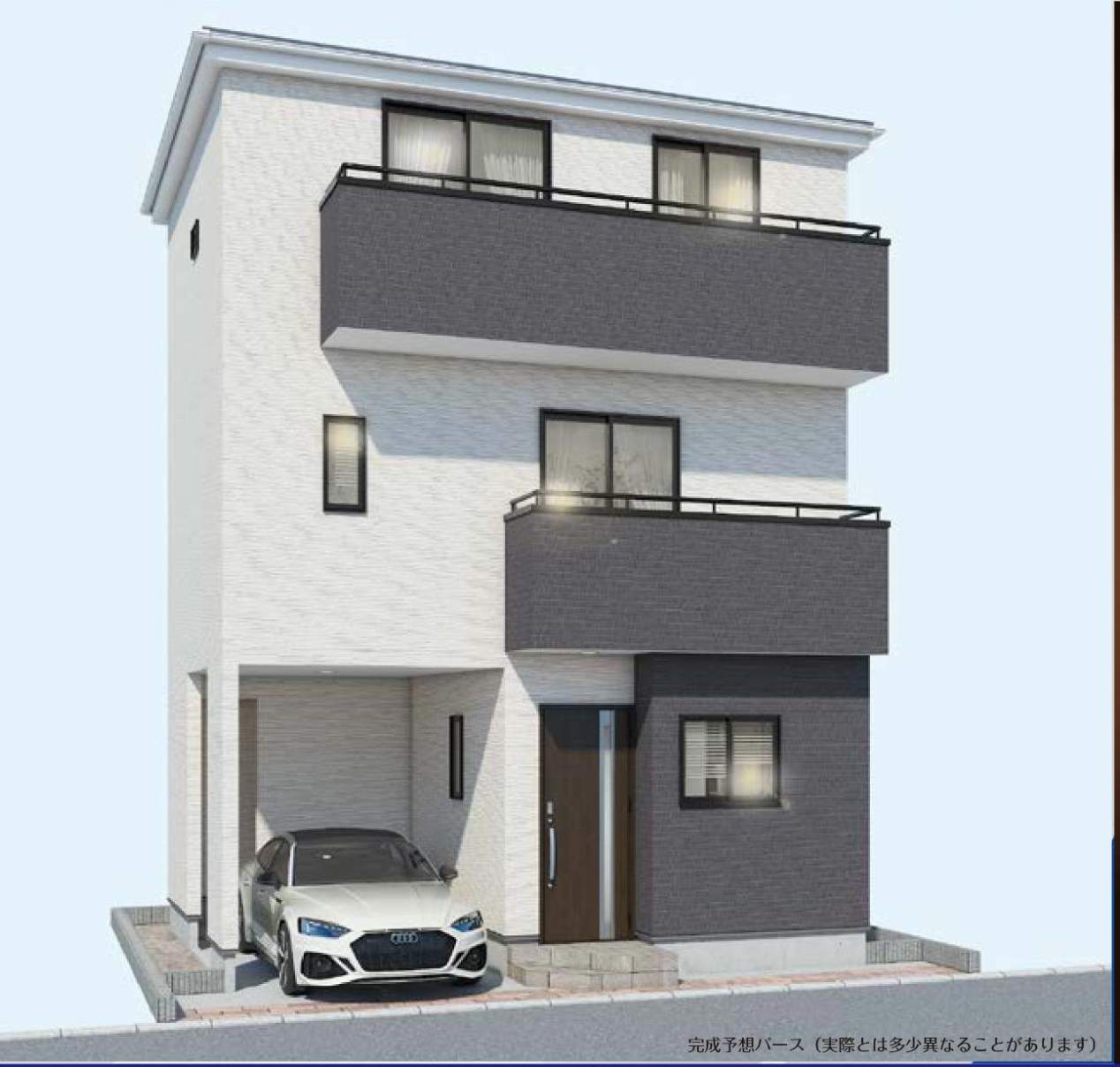 外観、川口市芝2丁目 新築戸建 仲介手数料無料