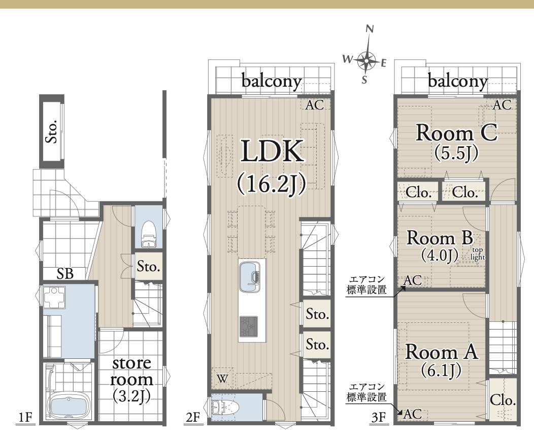 間取り図、川口市芝2丁目 新築戸建 仲介手数料無料 4980万円