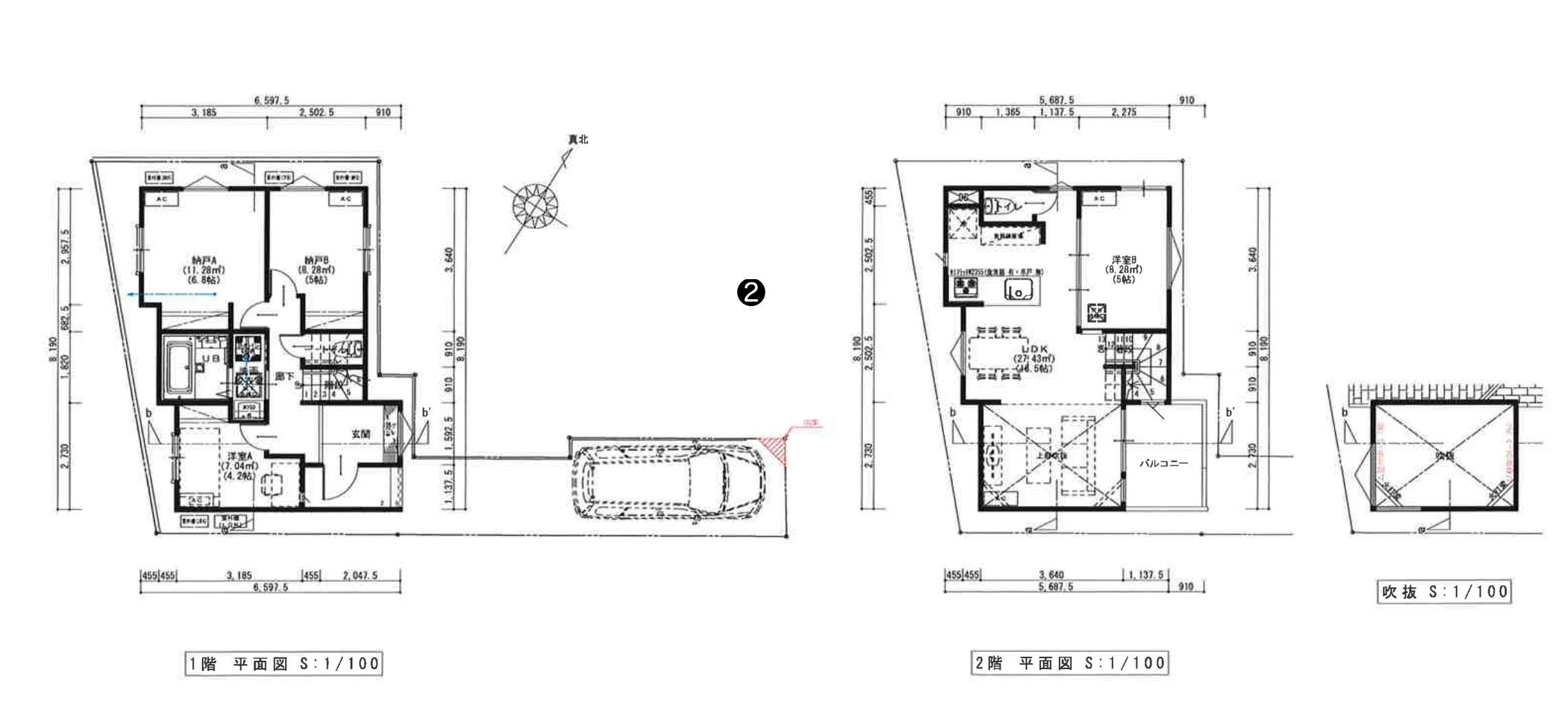 2間取り図、メルディア 川口市原町 新築戸建 仲介手数料無料