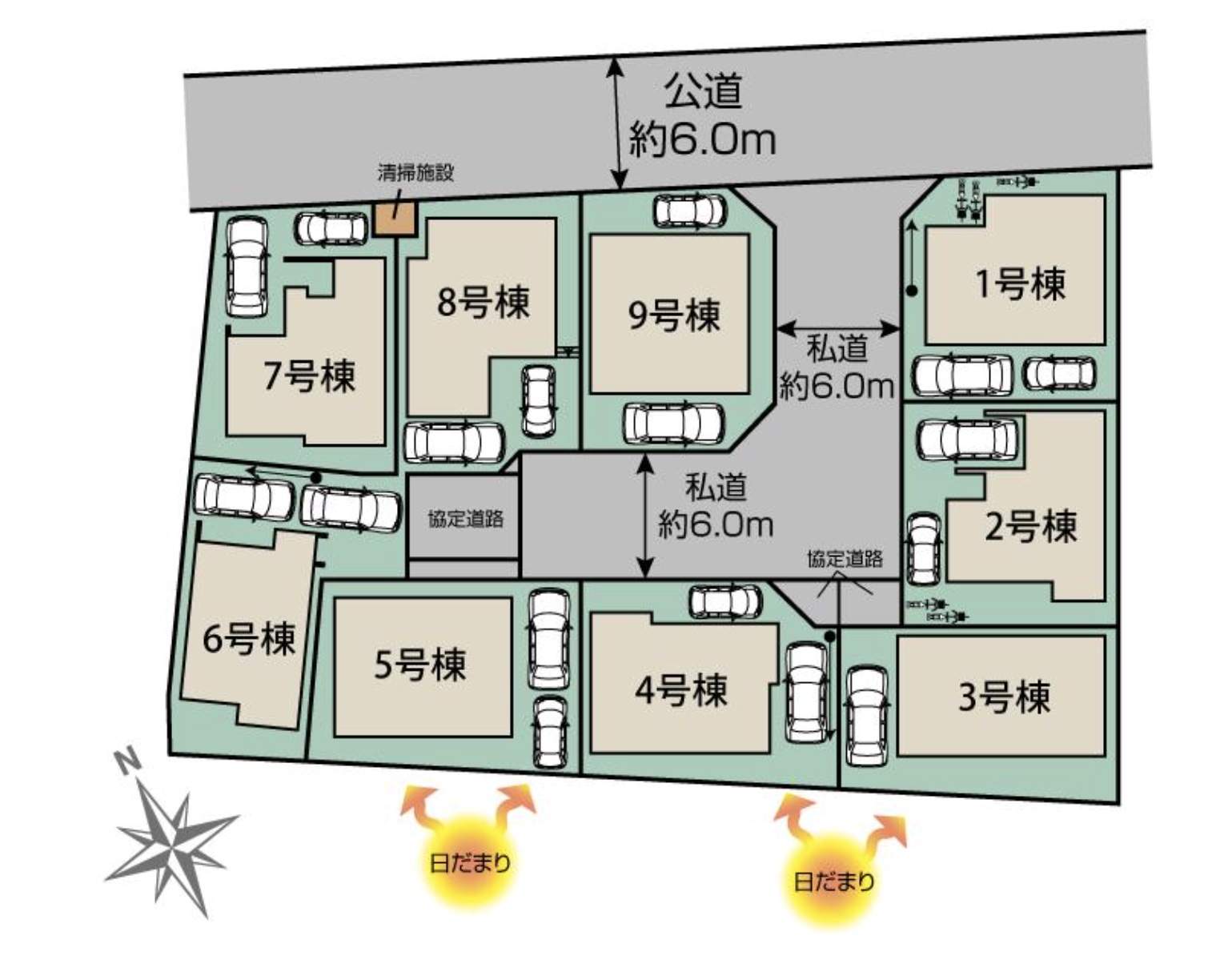 配置図、東栄住宅　川口市大字赤山 新築戸建 仲介手数料無料