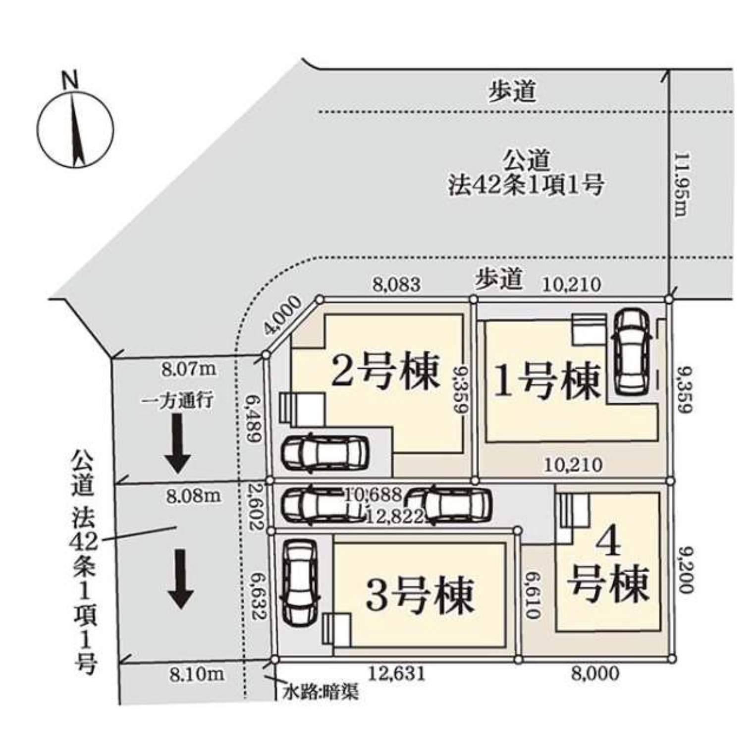 配置図、一建設　川口市南鳩ヶ谷７丁目 新築戸建 仲介手数料無料