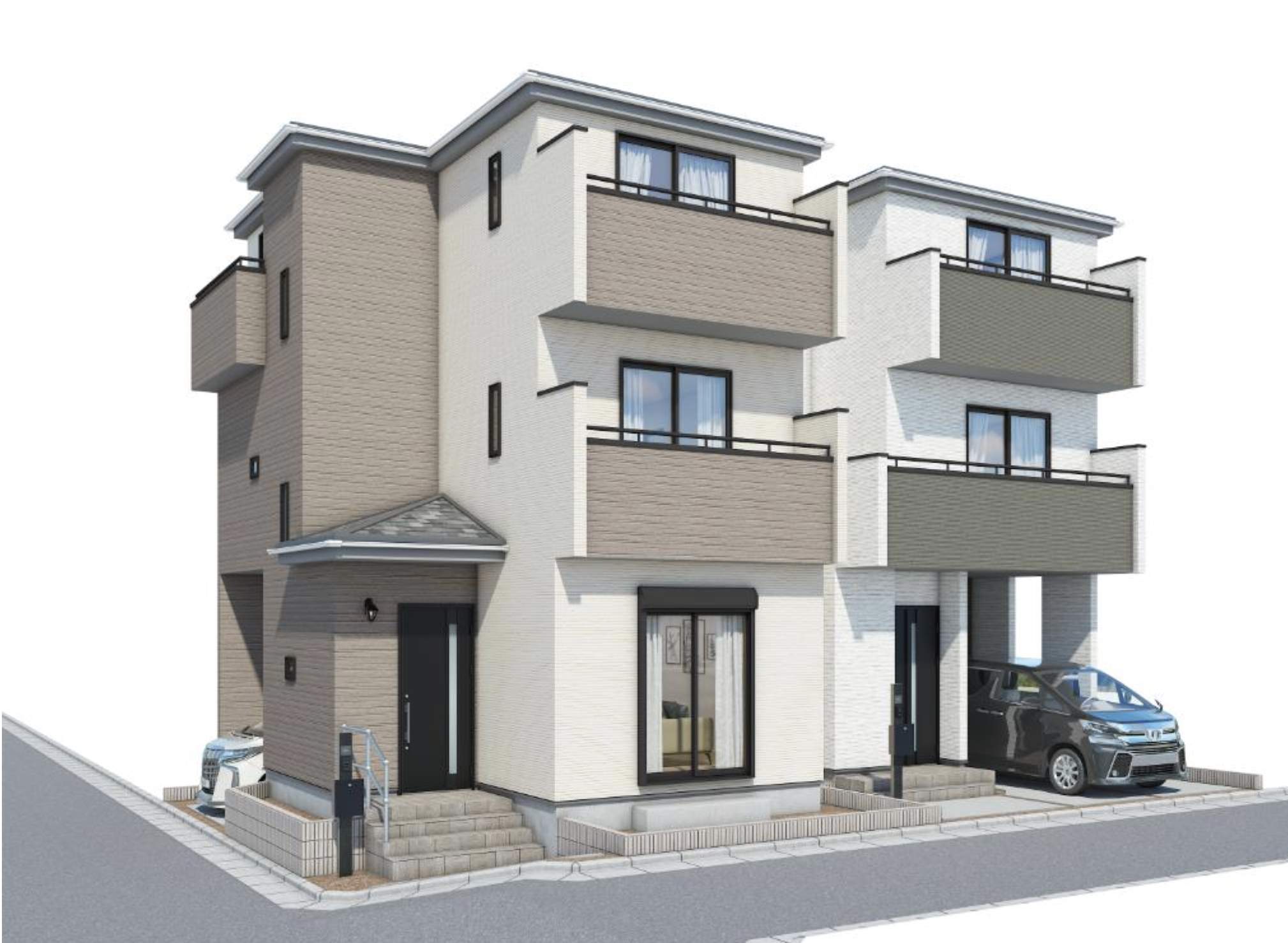 外観、飯田産業 川口市戸塚東4丁目 新築戸建 仲介手数料無料