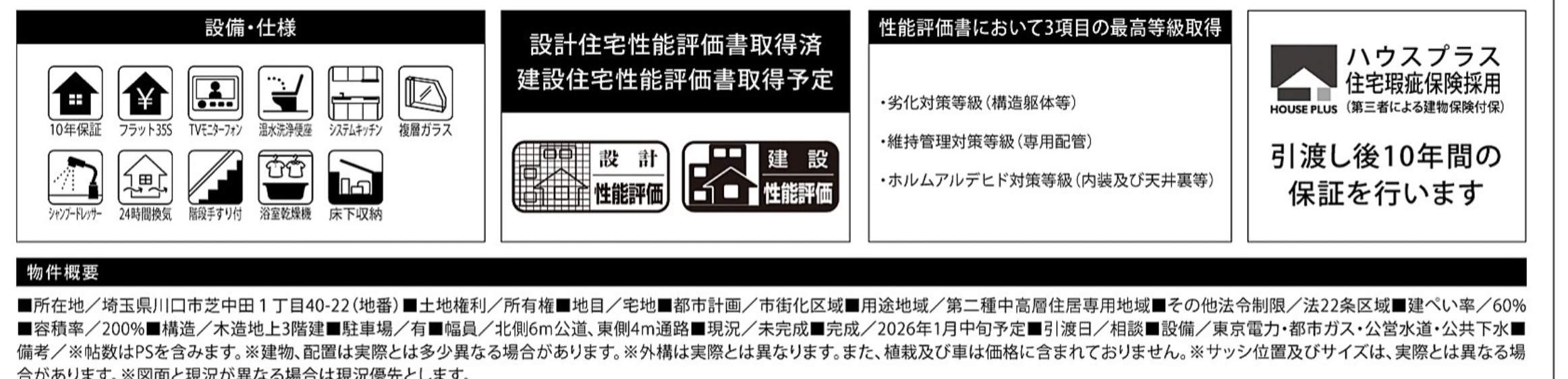 サンウエストホーム 川口市芝中田1丁目 新築戸建 仲介手数料無料