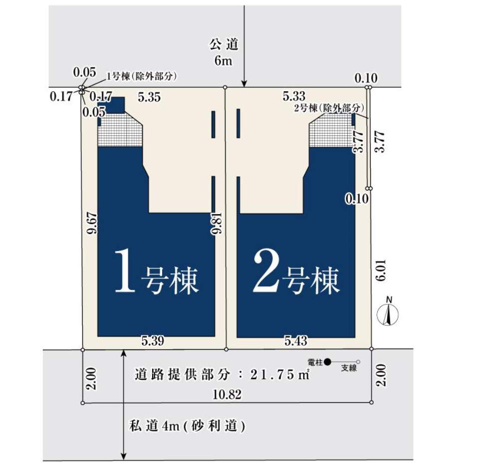 配置図、ホーク・ワン 川口市芝3丁目 新築戸建 仲介手数料無料