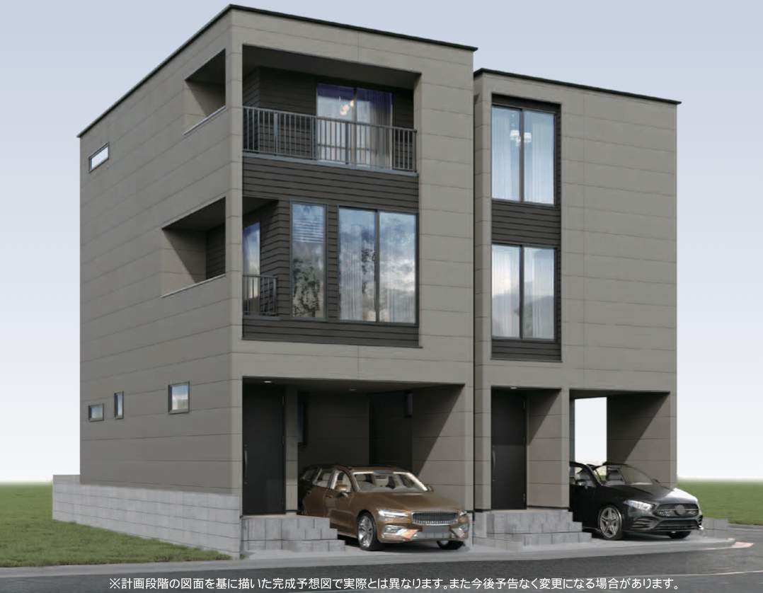 外観、メルディア 川口市西青木1丁目 新築戸建 仲介手数料無料