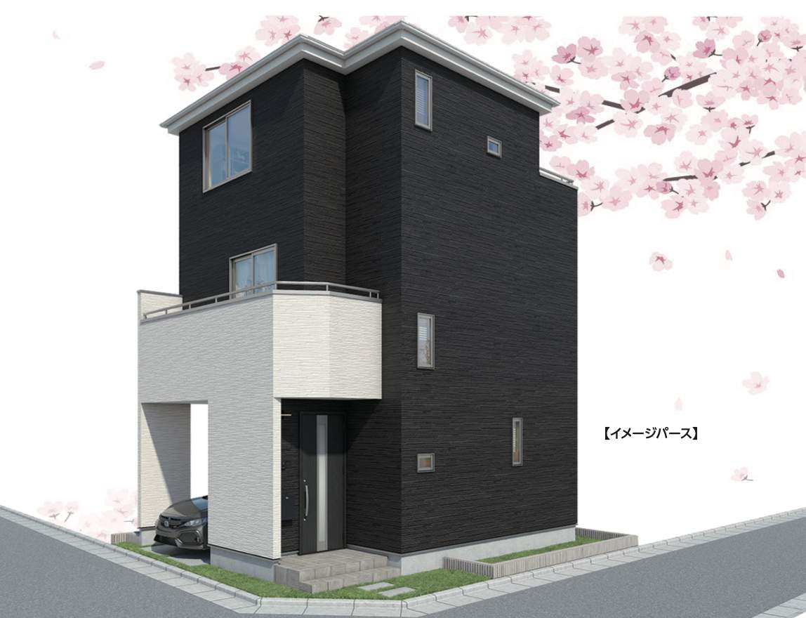 外観、飯田産業 川口市上青木2丁目 新築戸建 仲介手数料無料