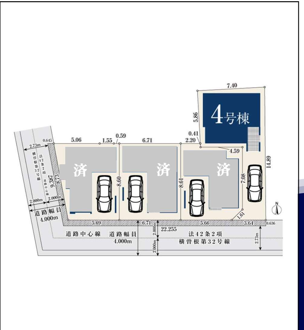 配置図、ホーク・ワン 川口市飯塚1丁目 新築戸建 仲介手数料無料