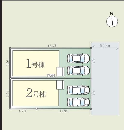 配置図、旭ハウジング 川口市北原台3丁目 新築戸建 仲介手数料無料