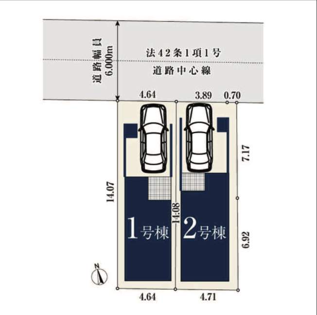 配置図、ホーク・ワン 川口市並木2丁目 新築戸建 仲介手数料無料