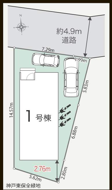 配置図、アイディホーム 川口市大字神戸 新築戸建 仲介手数料無料