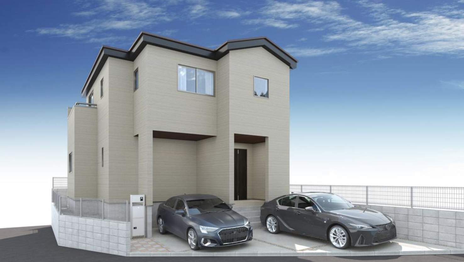 外観、一建設 川口市大字神戸 新築戸建 仲介手数料無料