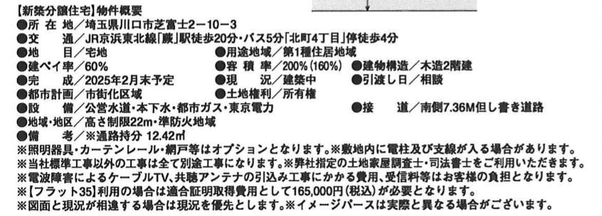 概要、ホーク・ワン　川口市芝富士２丁目 新築戸建 仲介手数料無料