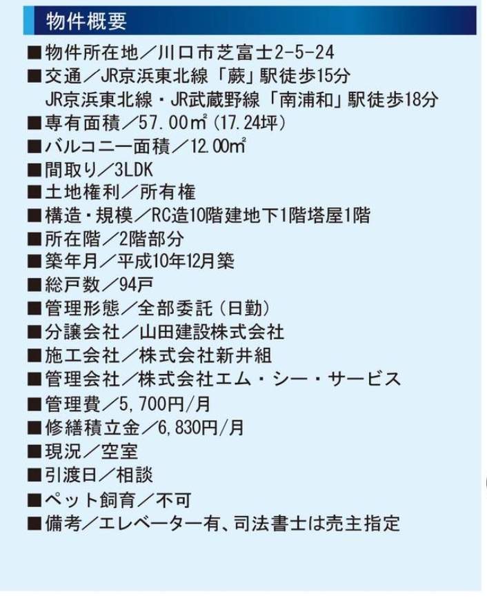 マイキャッスル南浦和中古マンション  仲介手数料無料