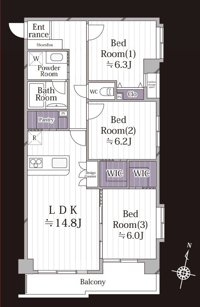 間取り図、グランベル川口幸町中古マンション 仲介手数料無料