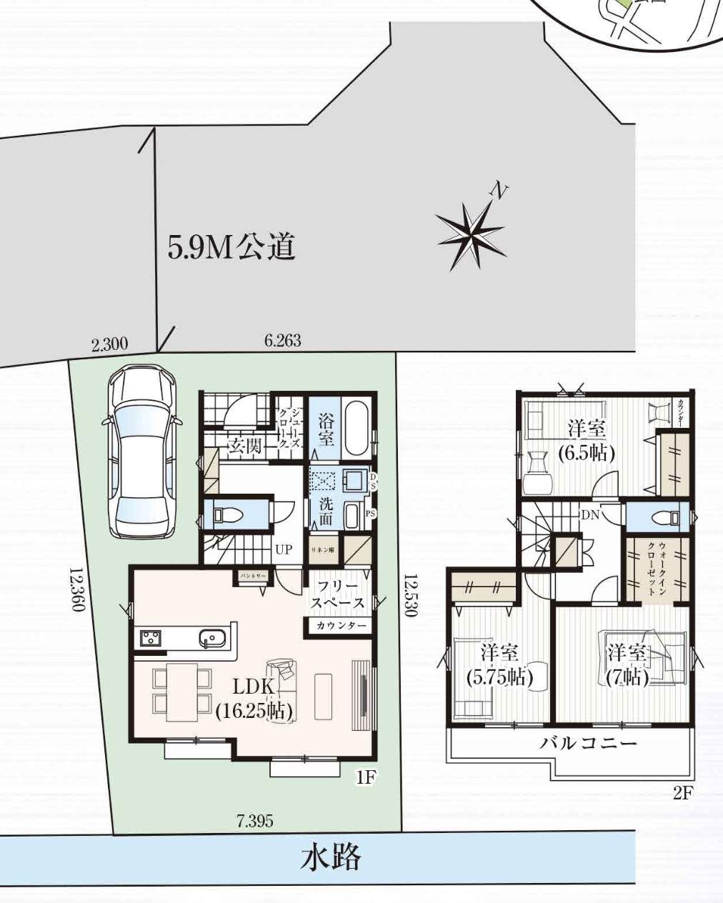 間取り図、タクトホーム さいたま市見沼区大字小深作 新築戸建 仲介手数料無料