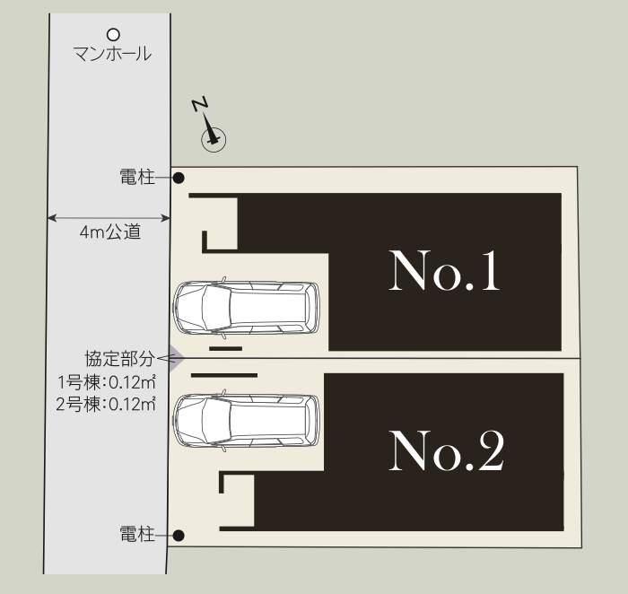 配置図、メルディア さいたま市大宮区天沼町2丁目 新築戸建 仲介手数料無料