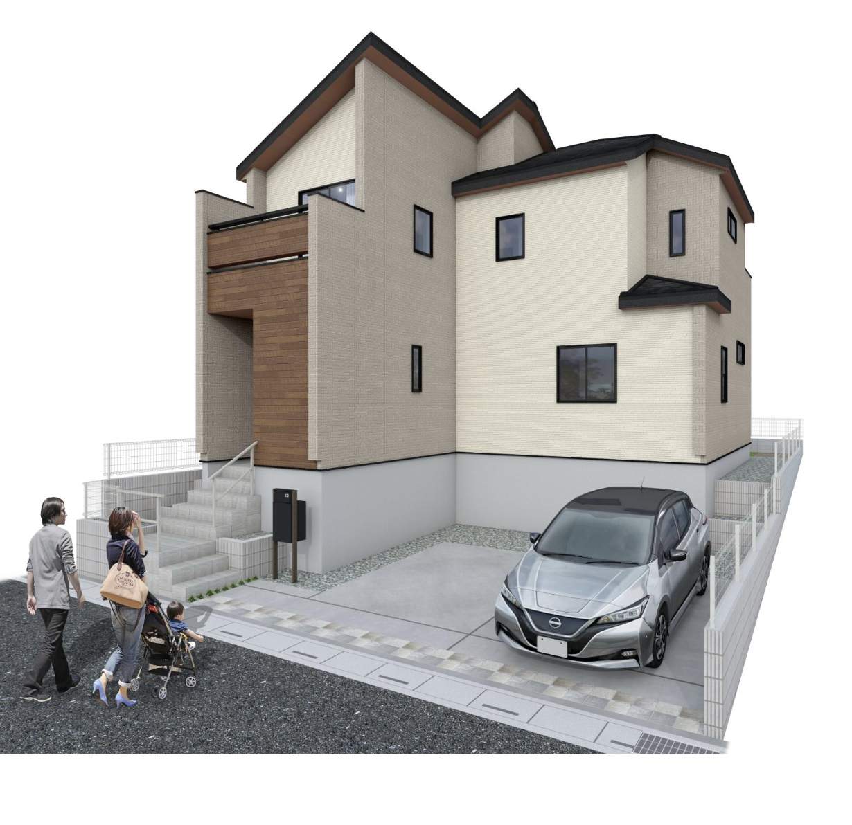 外観、東栄住宅 さいたま市見沼区深作3丁目 新築戸建 仲介手数料無料