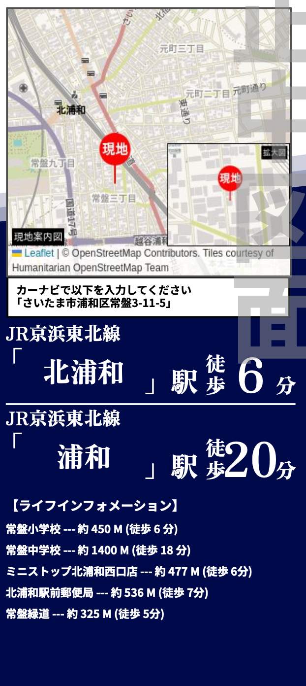 ホーク・ワン さいたま市浦和区常盤3丁目 新築戸建 仲介手数料無料