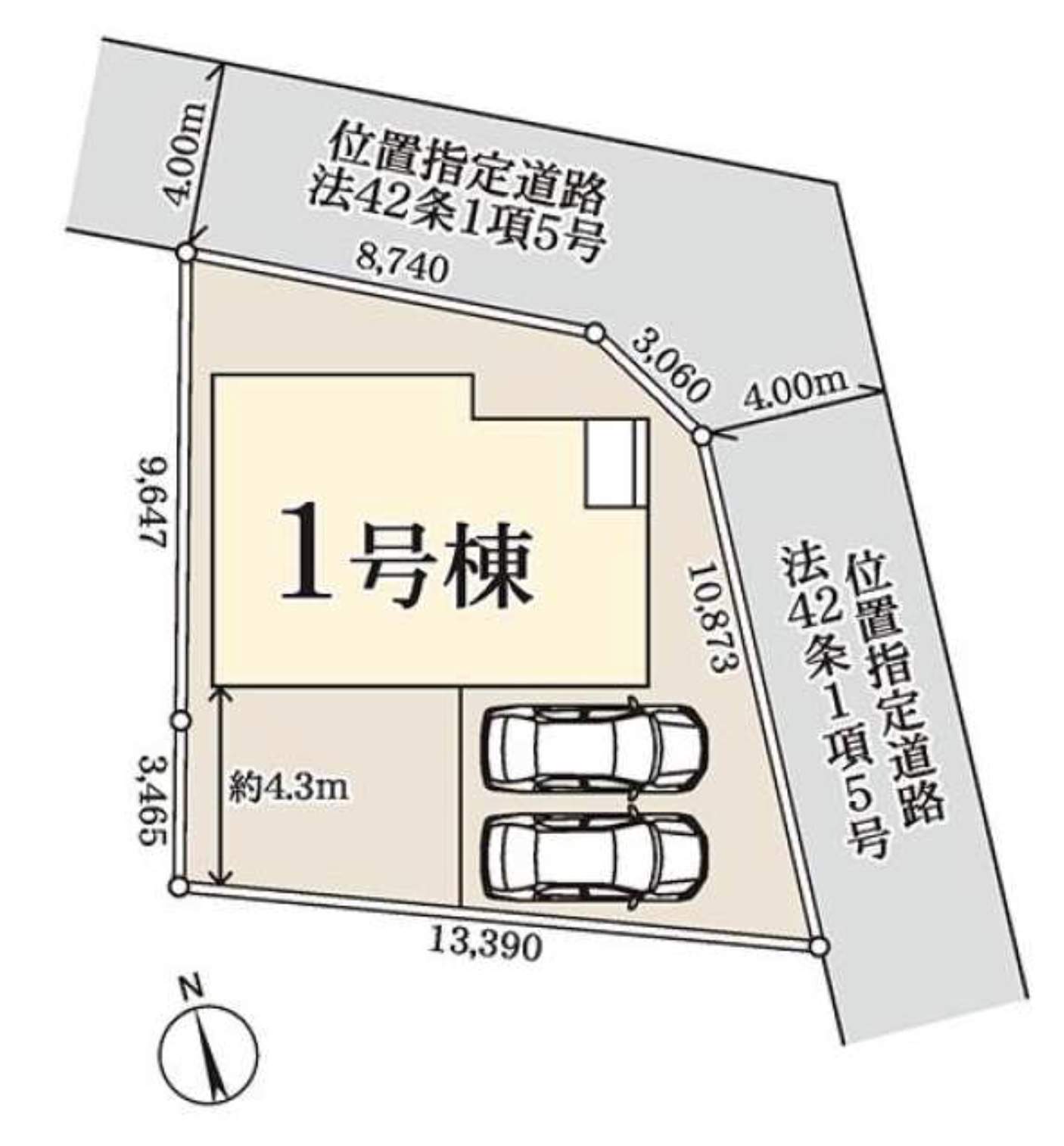 配置図、一建設　さいたま市見沼区島町 新築戸建 仲介手数料無料