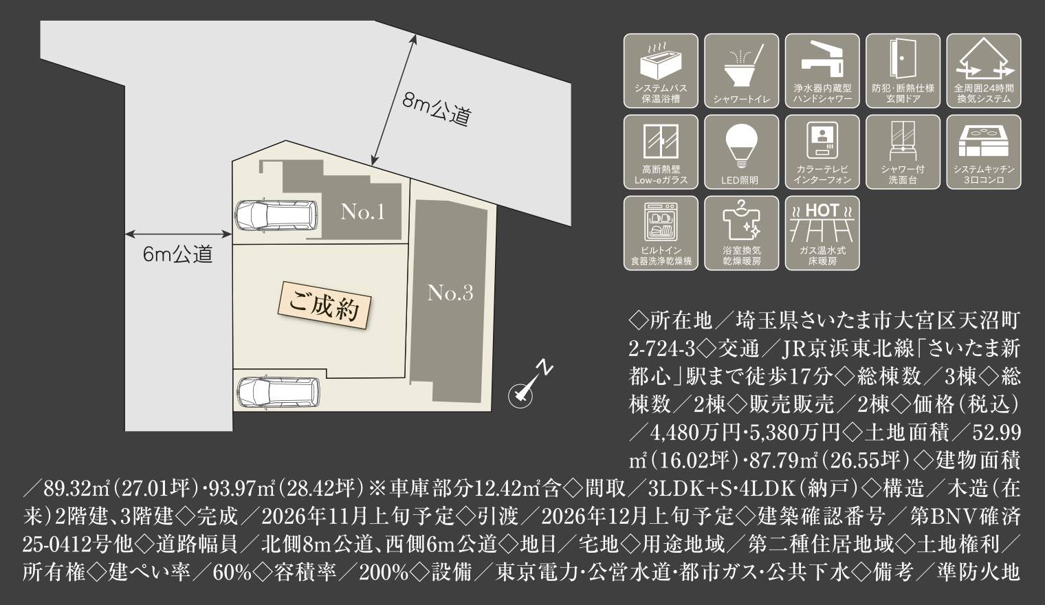 メルディア さいたま市大宮区天沼町2丁目 新築戸建 仲介手数料無料