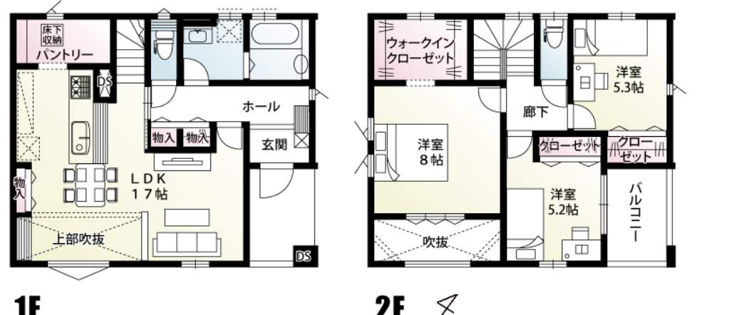 間取り図、ファイブイズホーム さいたま市北区別所町 新築戸建 仲介手数料無料