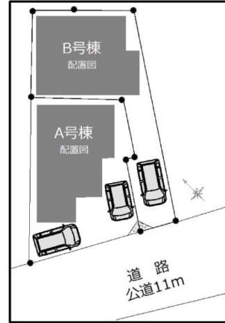 配置図、さいたま市浦和区領家４丁目 新築戸建 仲介手数料無料 3980万円 4080万円祝金最大20万円キャッシュバック付　北浦和駅歩19分 新築戸建