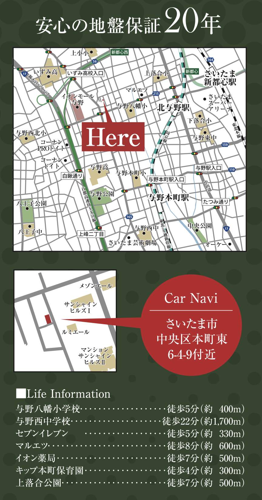 地図、メルディア さいたま市中央区本町東6丁目 新築戸建 仲介手数料無料