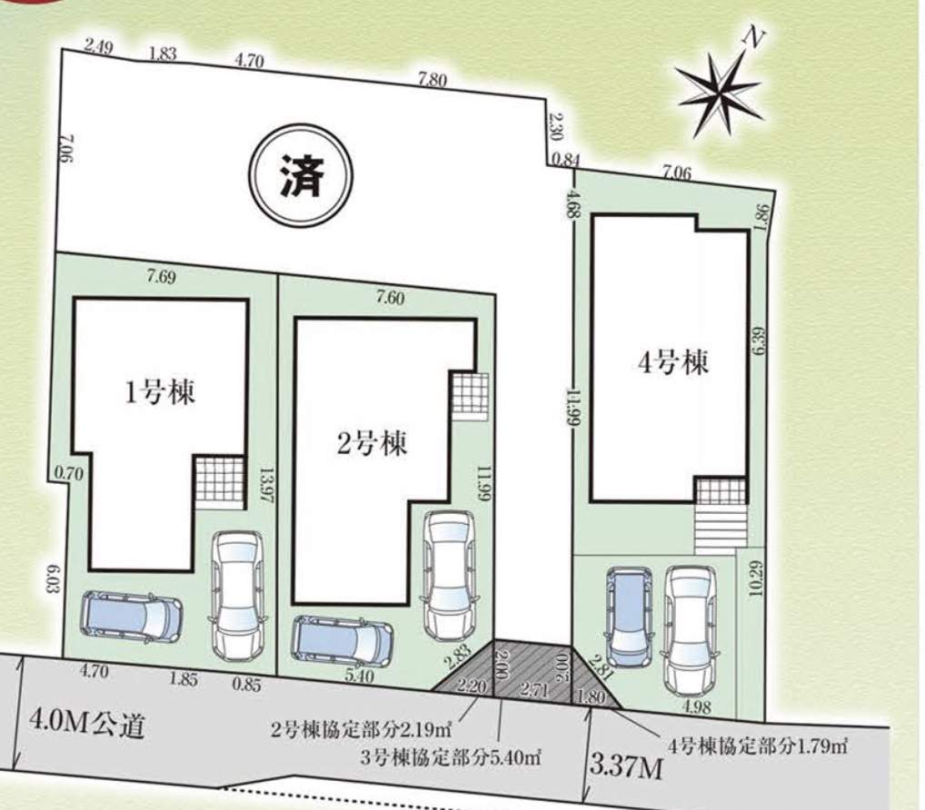 配置図、タクトホーム さいたま市見沼区大字南中丸 新築戸建 仲介手数料無料