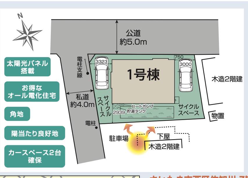 配置図、東栄住宅 さいたま市西区大字佐知川 新築戸建 仲介手数料無料
