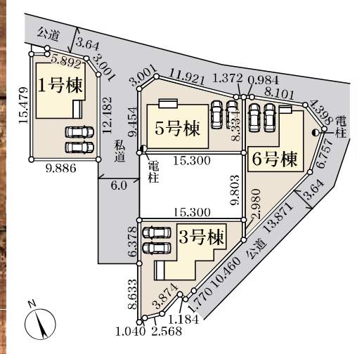 配置図、一建設 さいたま市西区大字二ツ宮 新築戸建 仲介手数料無料