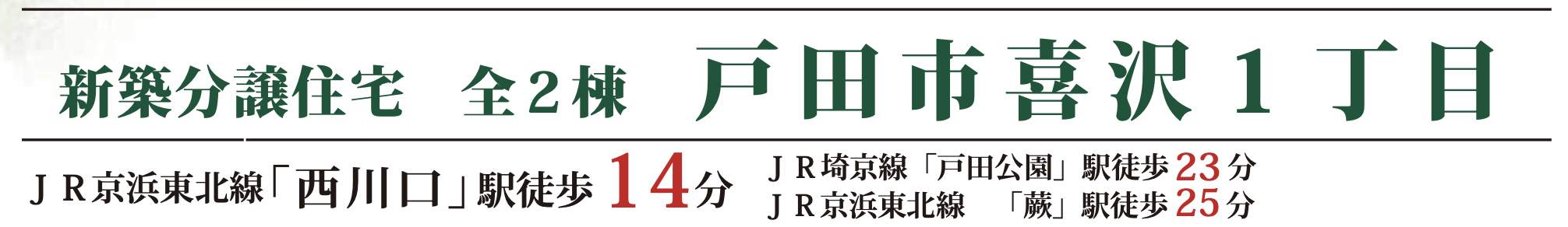 シティートータルプラン 戸田市喜沢1丁目 新築戸建 仲介手数料無料