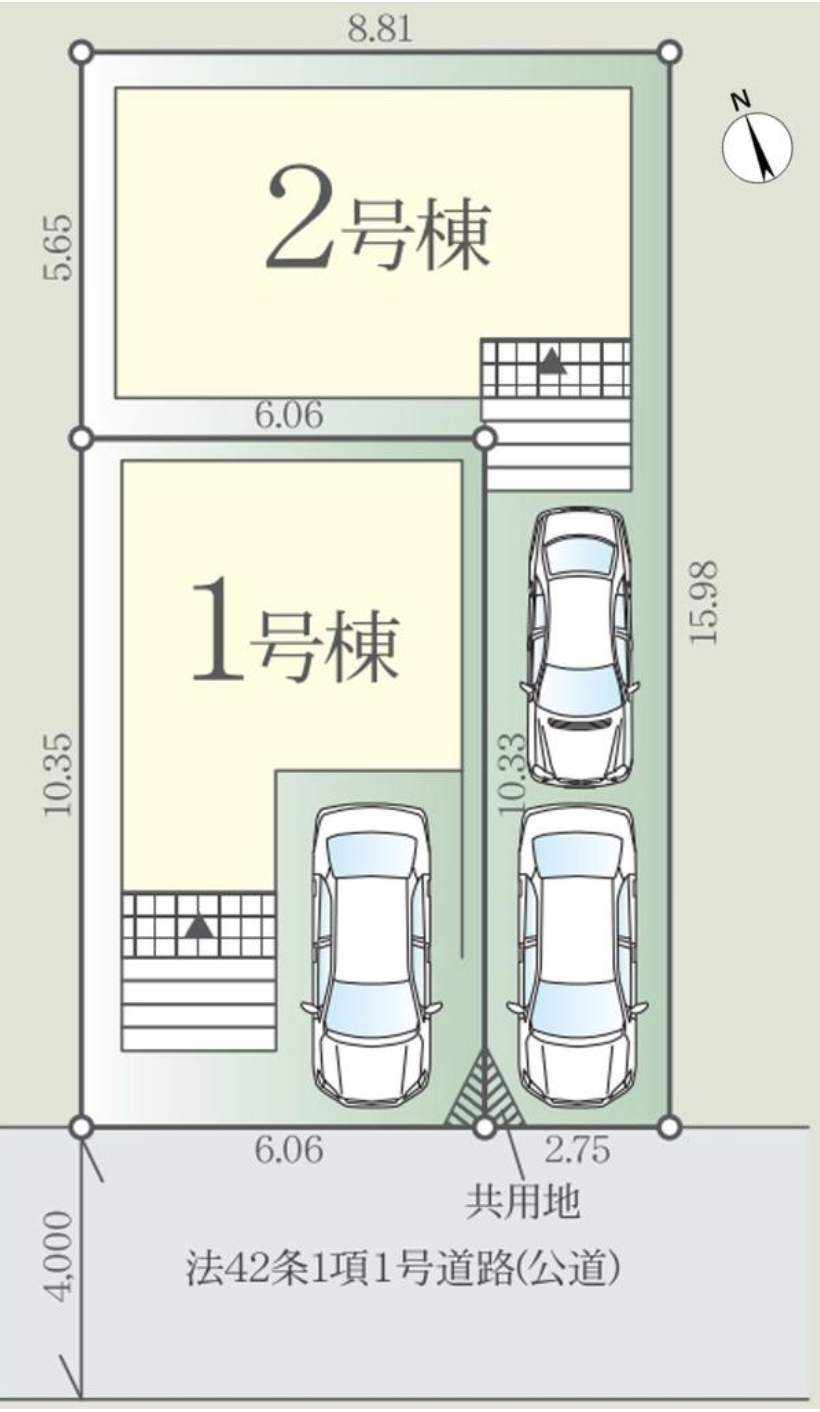配置図、旭ハウジング さいたま市南区根岸1丁目 新築戸建 仲介手数料無料