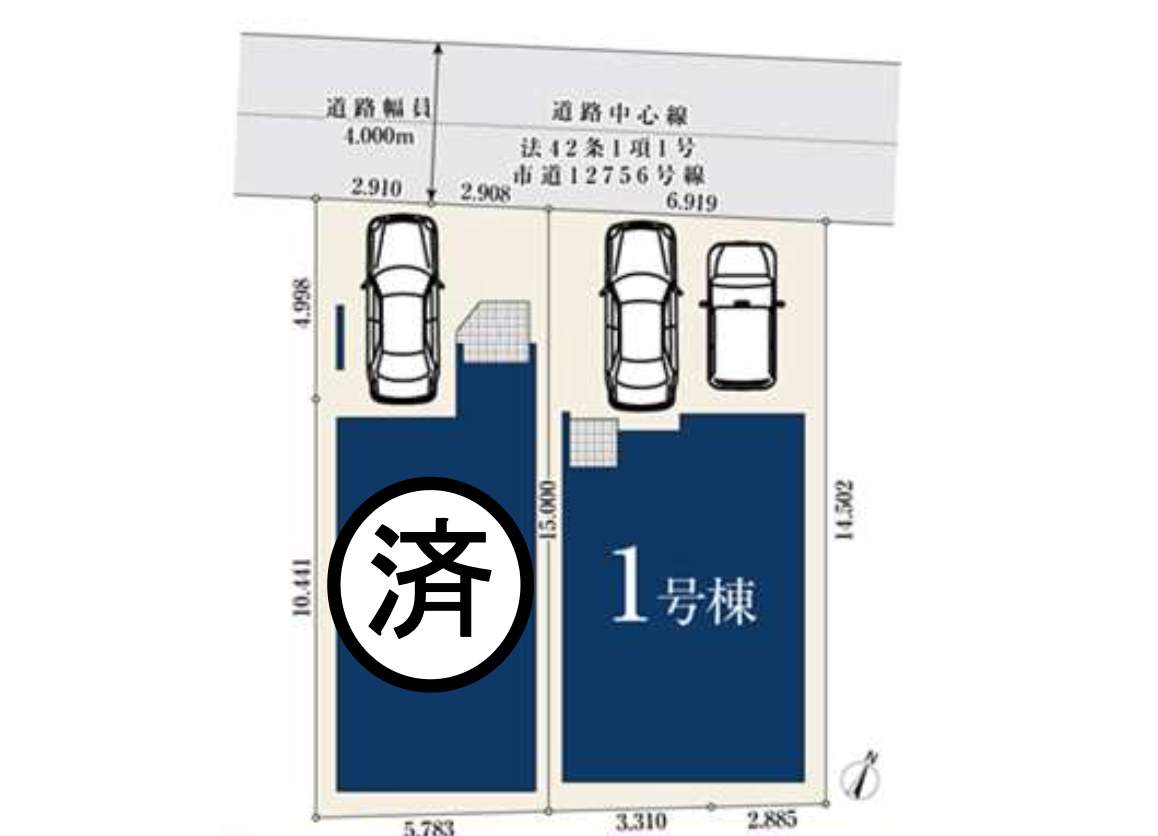 配置図、ホーク・ワン さいたま市見沼区春岡3丁目 新築戸建 仲介手数料無料