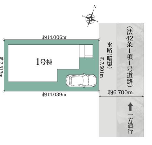 配置図、飯田産業 さいたま市桜区町谷1丁目 新築戸建 仲介手数料無料