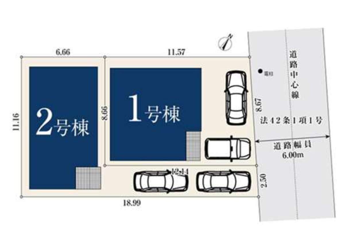 配置図、ホーク・ワン さいたま市見沼区東大宮1丁目 新築戸建 仲介手数料無料