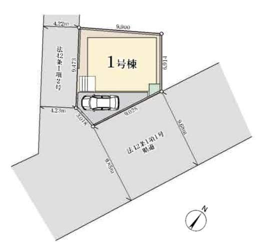 配置図、一建設 さいたま市浦和区木崎4丁目 新築戸建 仲介手数料無料