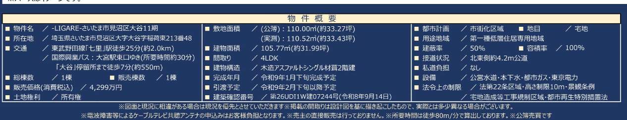 ケイアイスター不動産 さいたま市見沼区大字大谷 新築戸建 仲介手数料無料