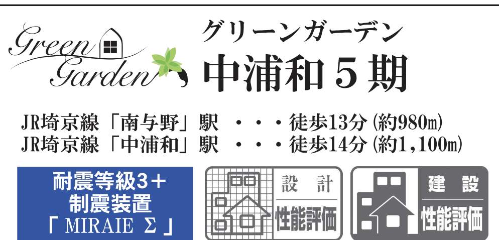 西堀8丁目 新築戸建 仲介手数料無料 5480万円より 更にお祝金最大20万円プレゼント付 南与野駅歩13分 グリーンガーデン中浦和5期新築戸建