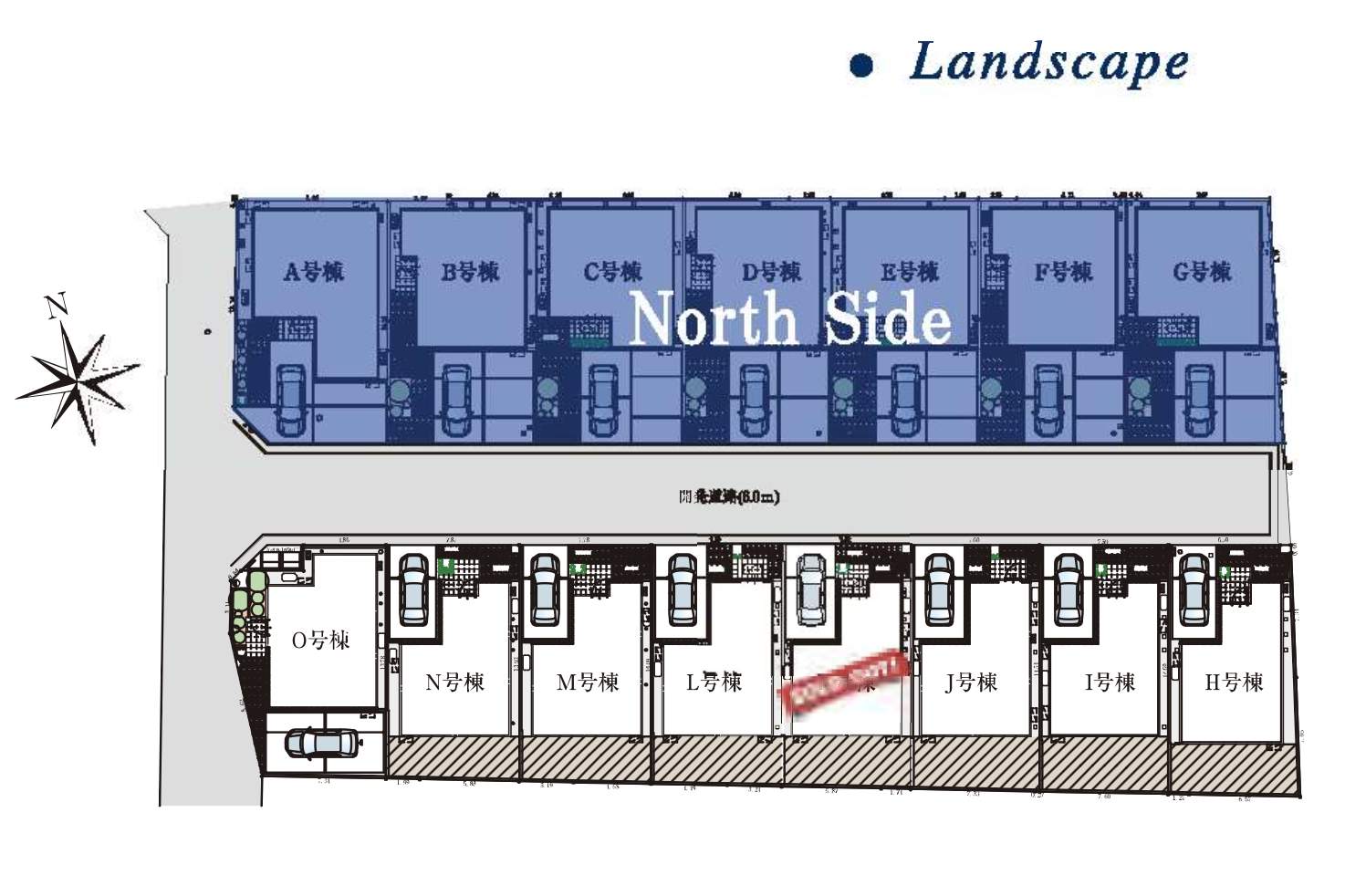 配置図、北ナビホーム グリーンガーデン西区大字西遊馬 新築戸建 仲介手数料無料