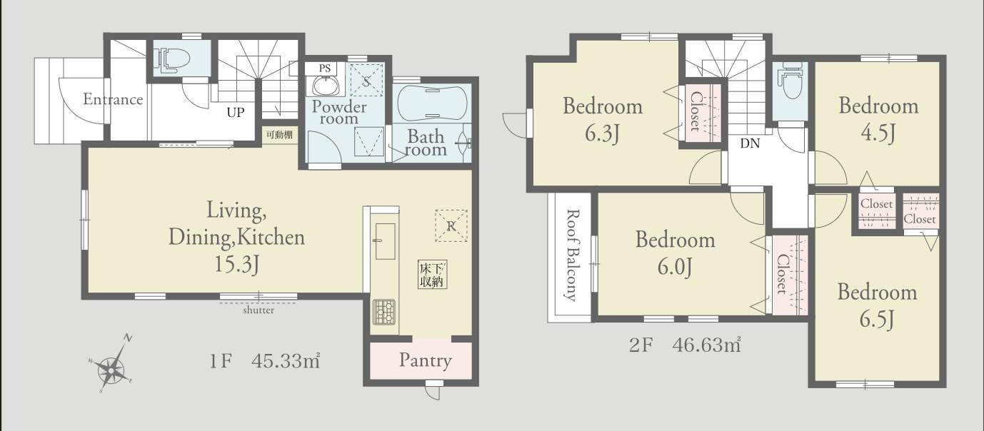 間取り図、アイディホーム さいたま市浦和区瀬ヶ崎1丁目 新築戸建 仲介手数料無料