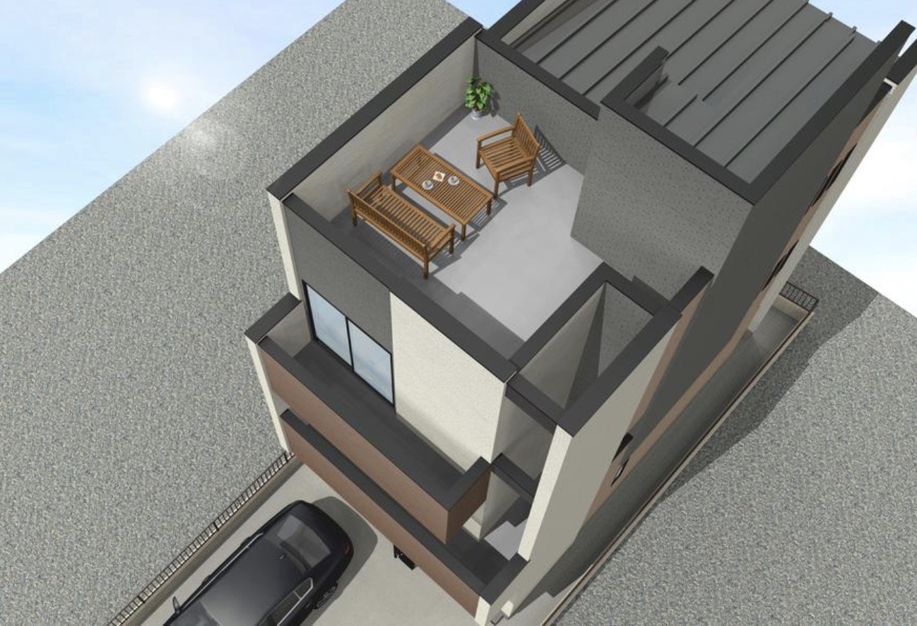 屋上、ホームポジション　さいたま市北区奈良町 新築戸建 仲介手数料無料
