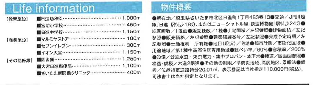 アイダ設計　さいたま市北区日進町１丁目 新築戸建 仲介手数料無料