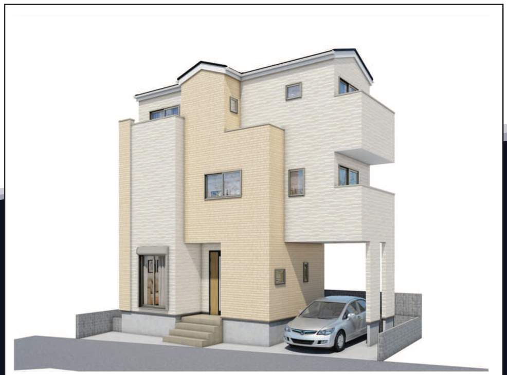 外観、ホーク・ワン さいたま市浦和区上木崎6丁目 新築戸建 仲介手数料無料