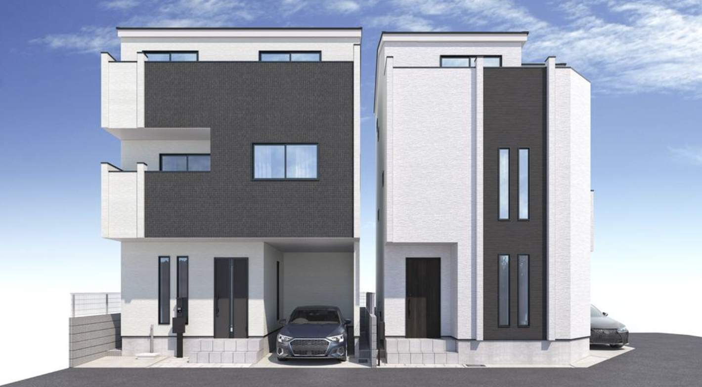 外観、ホーク・ワン さいたま市北区櫛引町2丁目 新築戸建 仲介手数料無料