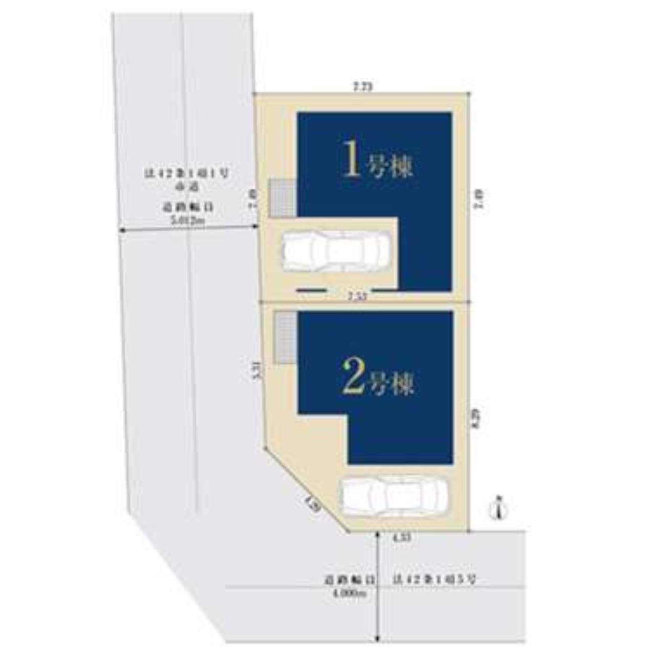配置図、ホーク・ワン さいたま市北区櫛引町2丁目 新築戸建 仲介手数料無料
