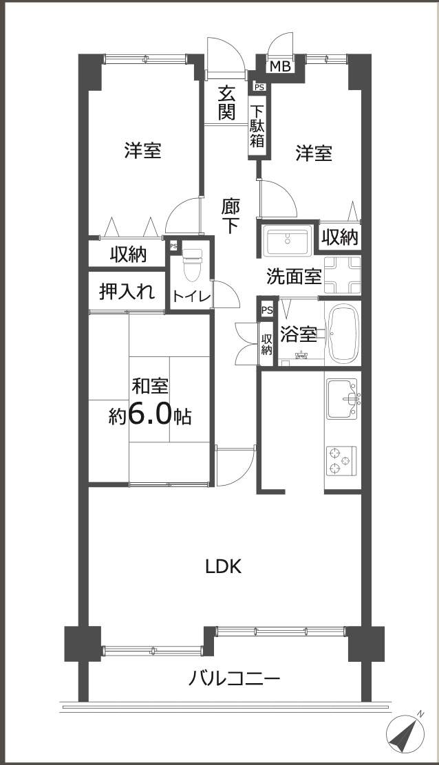 間取り図、Saitama-City-Second-hand-Mansion