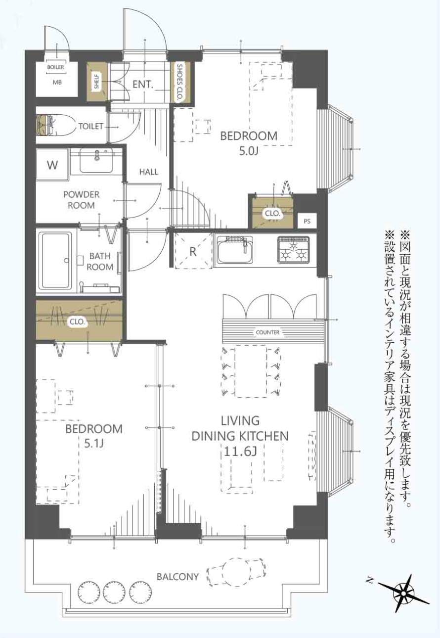 間取り図、レジデンシャル不動産 ライオンズマンション与野本町中古マンション 仲介手数料無料
