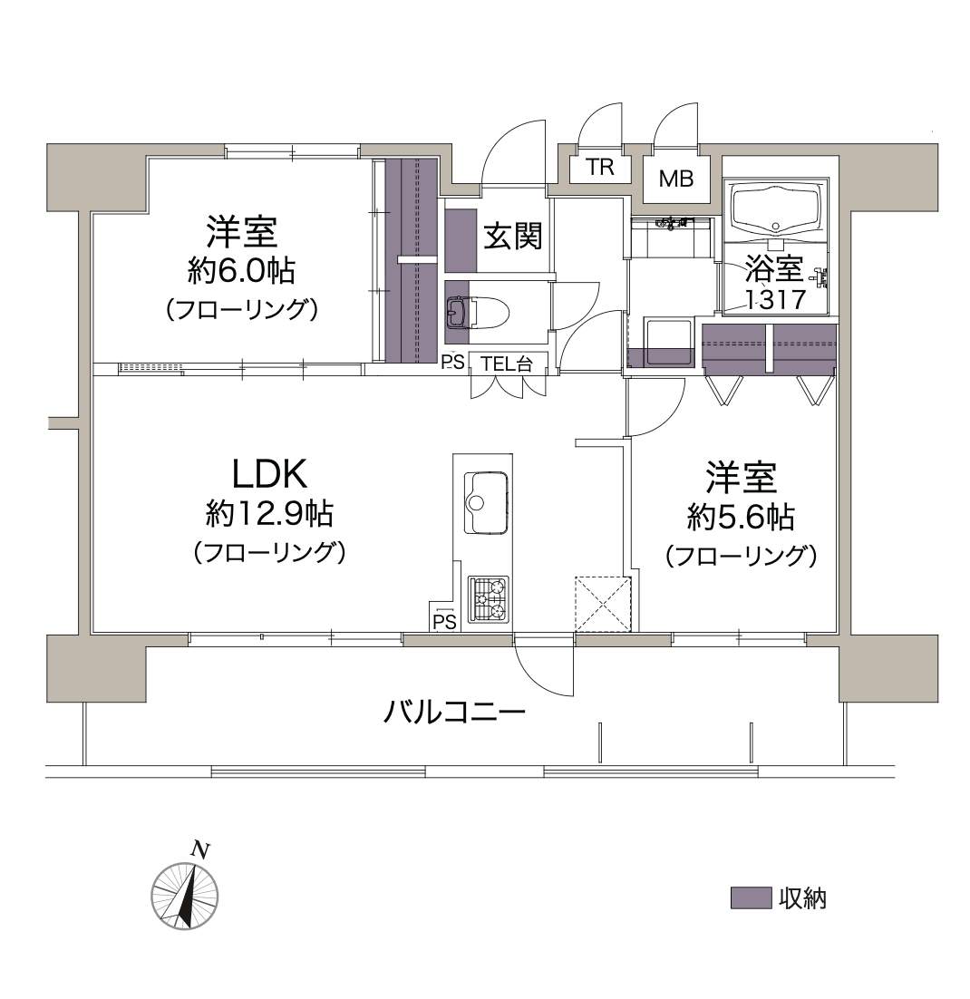 間取り図、ローヤルシティ大宮吉敷町 仲介手数料無料 中古マンション