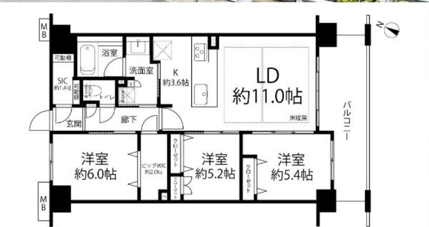 間取り図、Saitama-City-Second-hand-Mansion