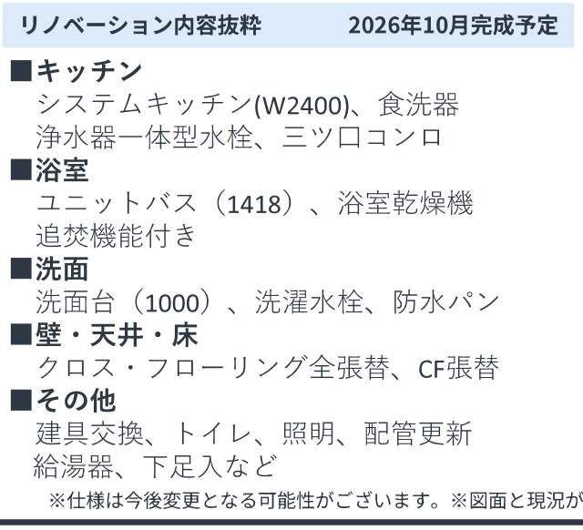 リフォーム内容、ローヤルシティ浦和前地第二 仲介手数料無料 中古マンション